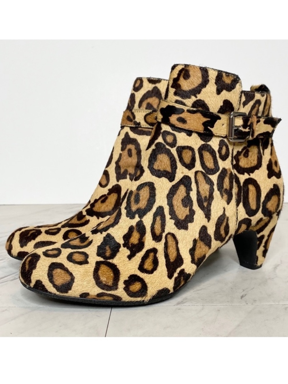 New! Sam Edelman Mandi Leopard Print Bootie 7.5M